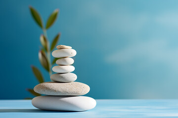 stack of stones on the beach