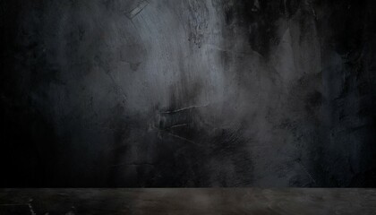 scary dark wall low light black concrete cement texture for background