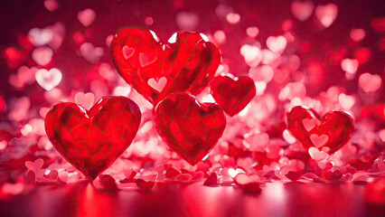 Valentine's day red heart background