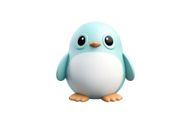The Realistic Image of the Playful Penguin Rattle on a Clear Surface or PNG Transparent Background.