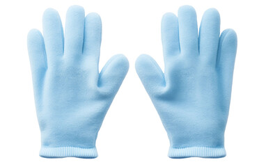 Obraz premium A Realistic Image of Polar Fleece Gloves on a Clear Surface or PNG Transparent Background.
