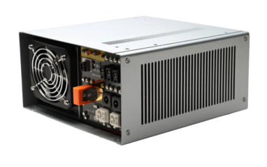 The Realistic Image of the Power Supply Unit (PSU), Where Digital Devices Find their Power Source on a Clear Surface or PNG Transparent Background.