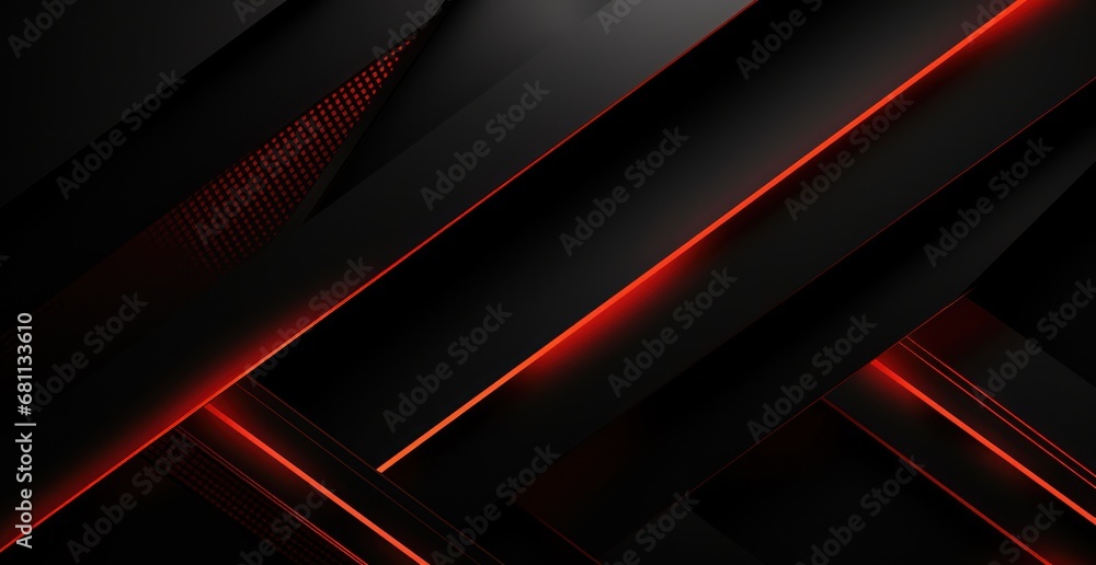 Poster a black background with red lines and a black background with red lines and a black background with 