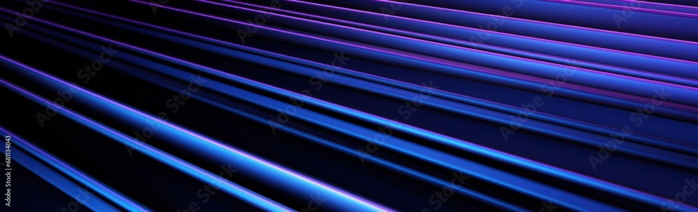 Poster a blue and purple background with lines in the middle of the image and a black background with lines