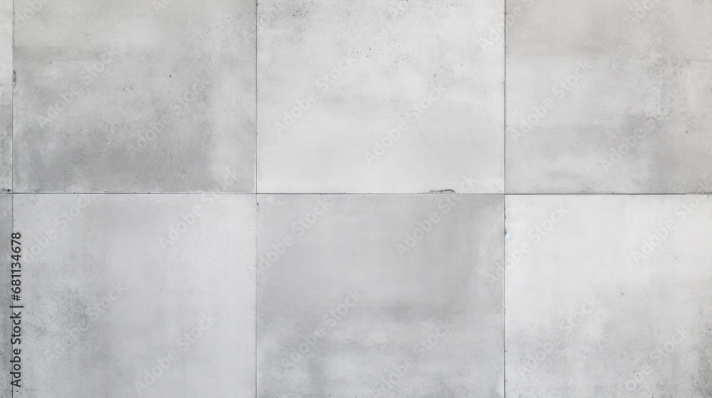 Poster a black and white photo of a wall with multiple squares of gray paint on it and a bench in front of 