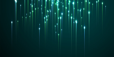 Futuristic glowing line beams speed motion