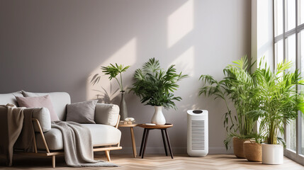 humidifier and air purifier in the apartment