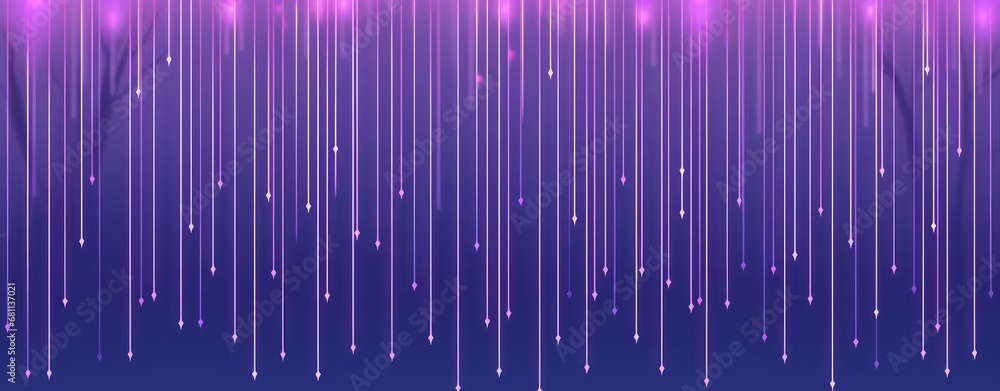 Poster a blue and purple background with a lot of small white dots on the bottom of the image and a purple 