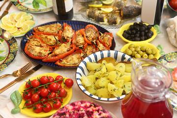 Setting the festive table