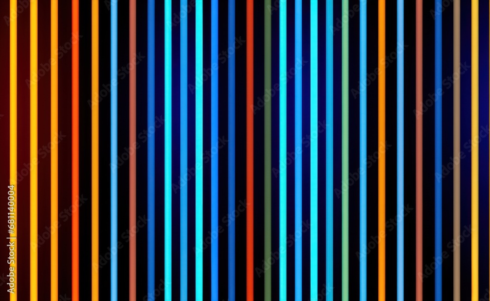 Poster an image of a multicolored background that looks like it is made out of thin strips of colored paper