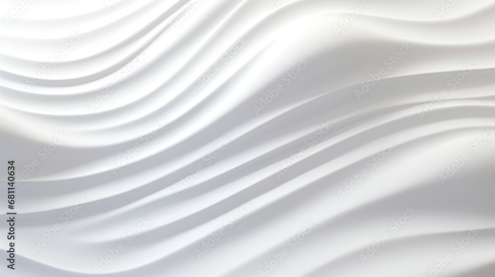 Poster a close up view of a white wall with a wavy design on the top and bottom of the wall and the bottom 