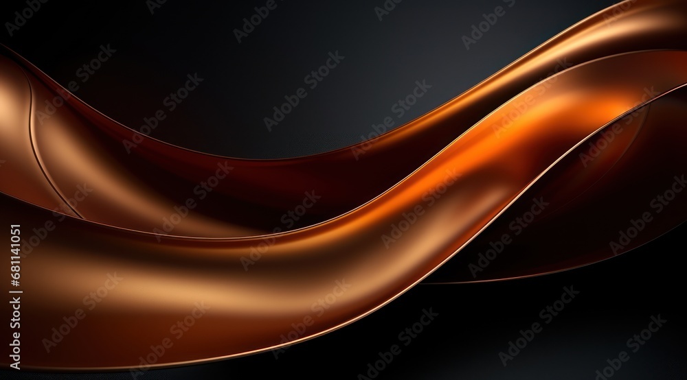 Poster a black background with a brown wave of liquid or liquid in the middle of the image and a black back