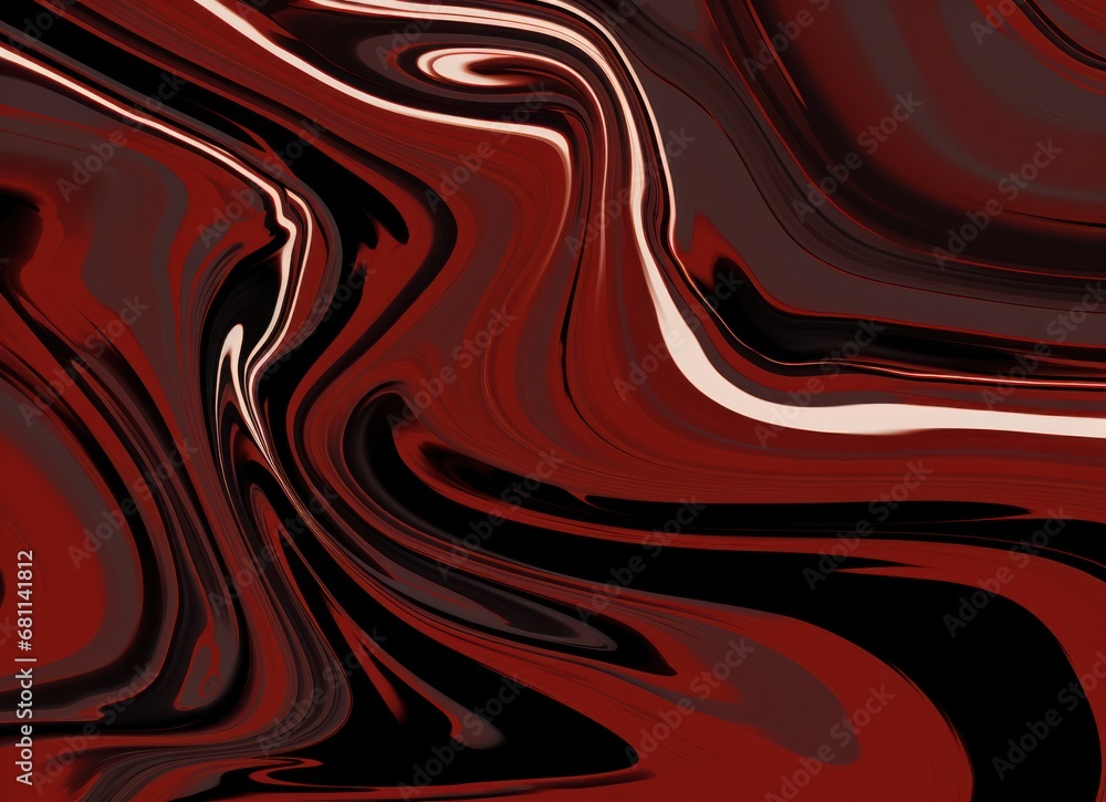 Poster a close up of a red and black background with a white stripe on the bottom of the image and a black 