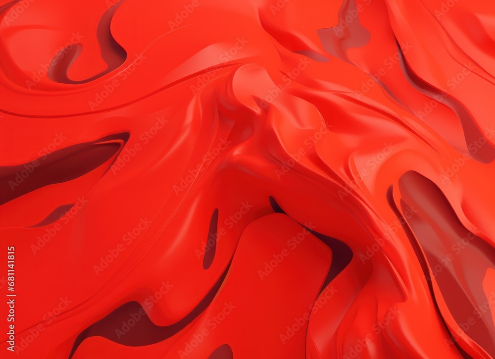 Poster a close up of a red cloth with a very large amount of red material in the middle of the image.