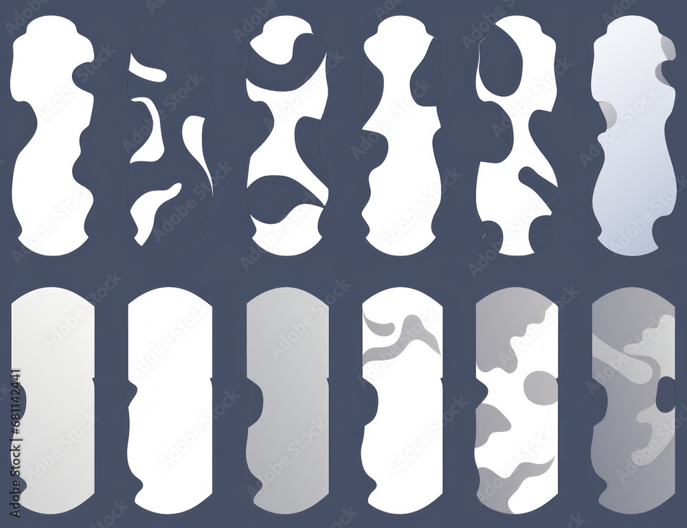 Poster a number of different shapes and sizes of skateboards on a dark background with a shadow of the skat