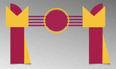 exhibition stand gate entrance vector with for mock up event display, arch design Stock Vector