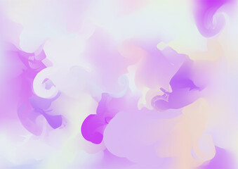 Holograph Dreamy Banner. Fluorescent Holographic Fluid Glam