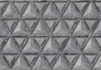 3d decorative multi texture structure pattern, creative geometric digital design.  
