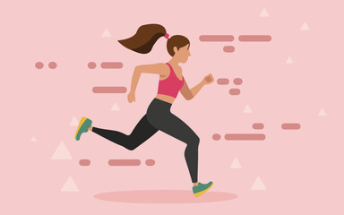 business woman running