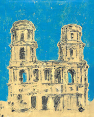 The Church of Saint Sulpice in Paris art painting - 681147469