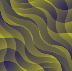 Vector abstract background in the form of blue and yellow wavy lines