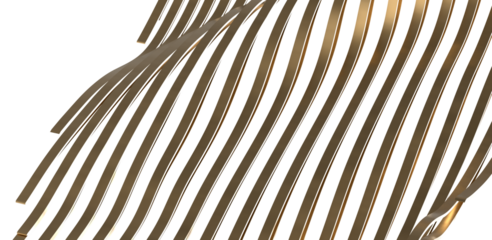 Abstract background of gold wavy silk or satin. 3d