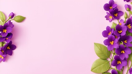 Fototapeta na wymiar frame with lilac flowers