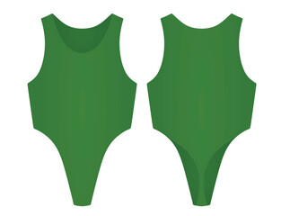 Green bodysuit shirt. vector illustration