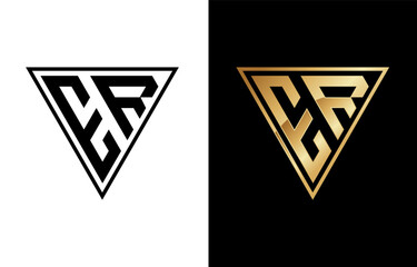 Triangle Letter ER Logo Design