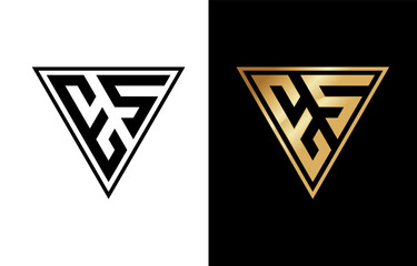 Triangle Letter ES Logo Design