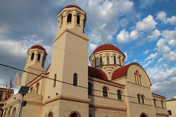 orthodox church (four martyrs) in rethymno in crete in greece