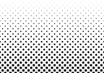 Pattern based on traditional Islamic ornament. Disappearing effect. Short fade out . Black and white.