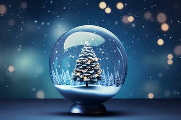 Fototapeta na wymiar christmas snow globe
