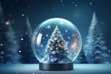 Fototapeta premium Christmas snow globe