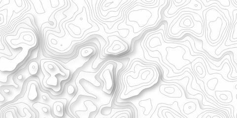 Seamless pattern wave lines Topographic map. Geographic mountain relief. Abstract lines background. Contour maps. Vector illustration, Topo contour map on white background, Topographic contour lines.