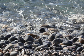 Stones and surf at the Cote d'Azur