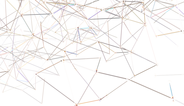 Motion of digital data flow. Communication and technology network concept with moving lines and dots