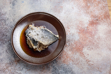 Baked Dorado fillet with risotto