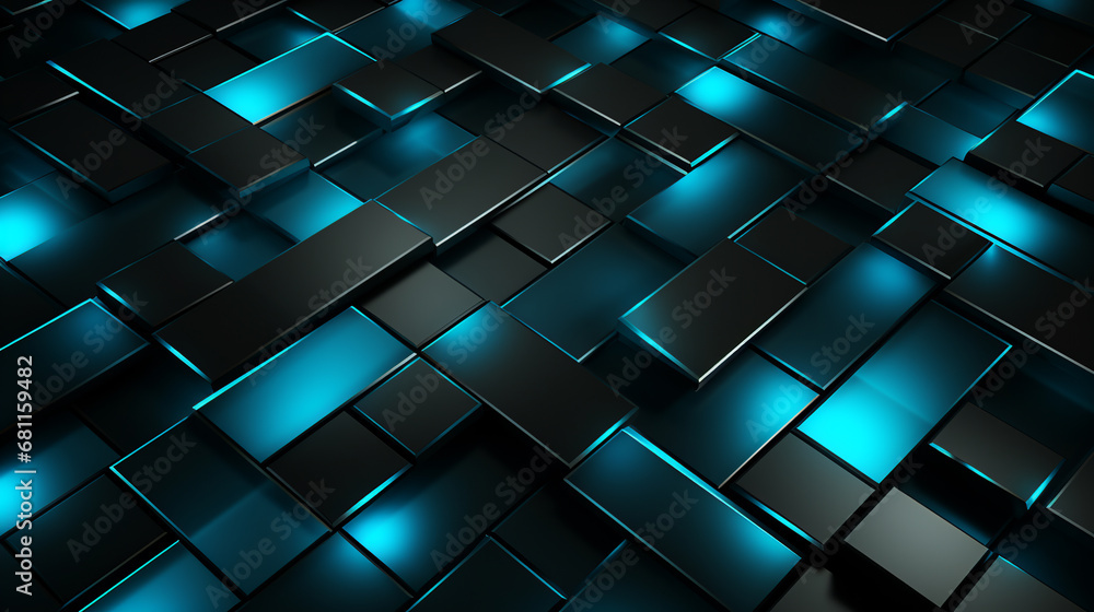 Poster abstract technological futuristic background with glow. ai generative