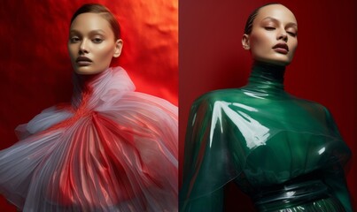 Portrayal of gender-fluid fashion, celebrating inclusivity and diversity in the fashion industry