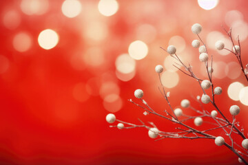 Obraz na płótnie Canvas Merry Christmas card with xmas tree and sparkle lights