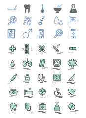 medic icon sets - eps 10