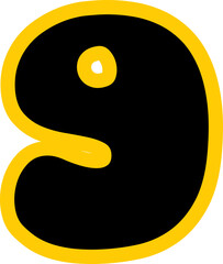 Funny Yummy font text glyph vector design