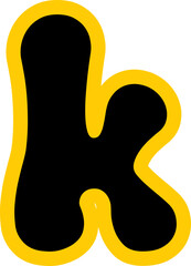 Funny Yummy font text glyph vector design