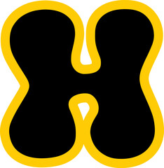 Funny Yummy font text glyph vector design