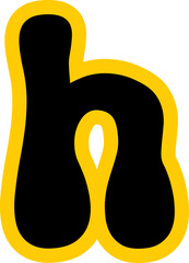 Funny Yummy font text glyph vector design