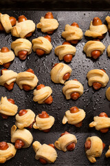 Pigs in a blanket, traditional festive Christmas food