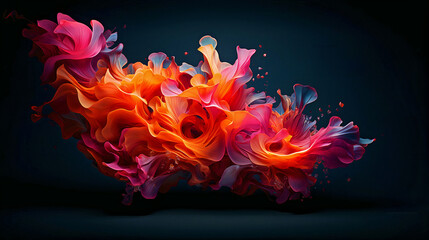 Obraz premium Colorful wavy liquid waves, abstract background, modern abstract website landing page. Generative AI