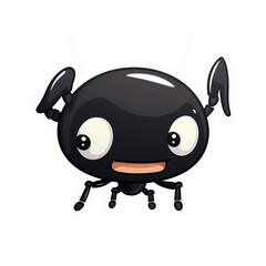 Naklejka premium Ant backpack kawaii sticker png transparent file