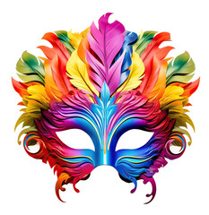 carnival mask png illustration isolated on transparent background